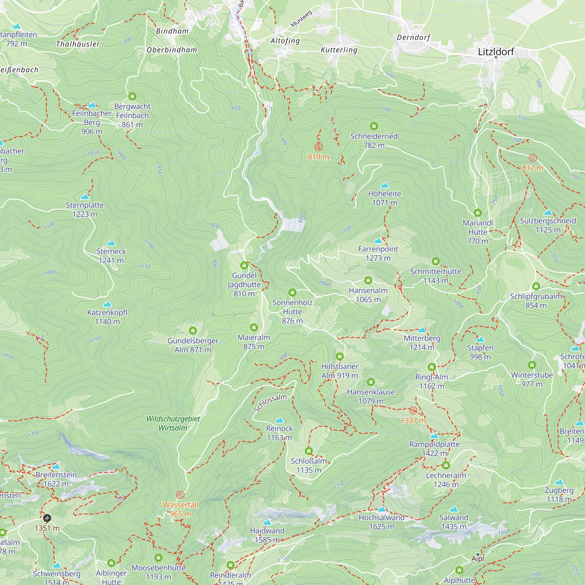Sonnenholz Hütte map