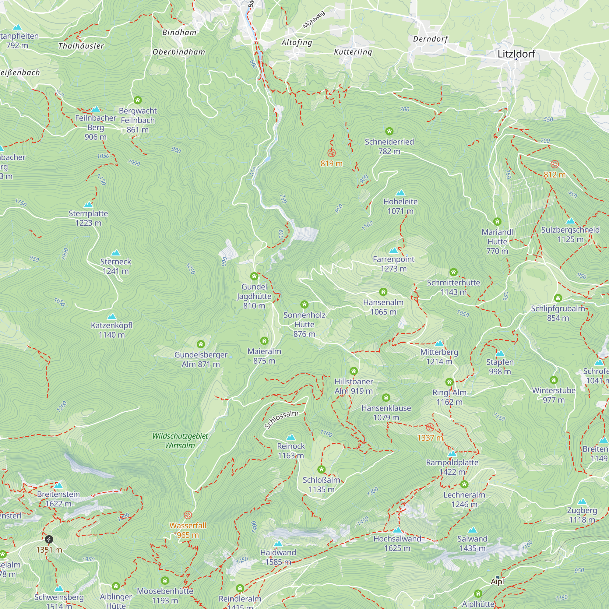 Sonnenholz Hütte map
