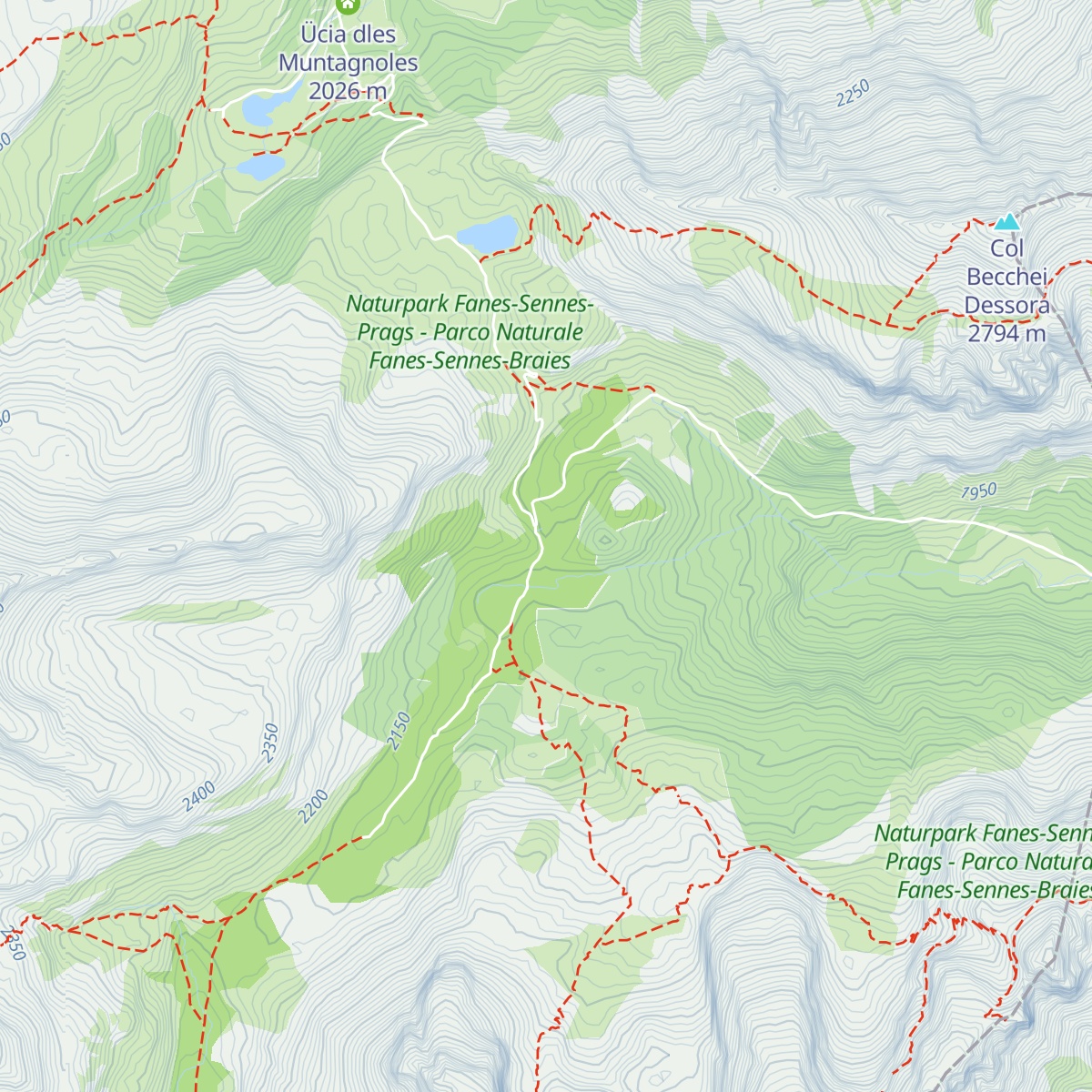 Ucia de Gran Fanes map
