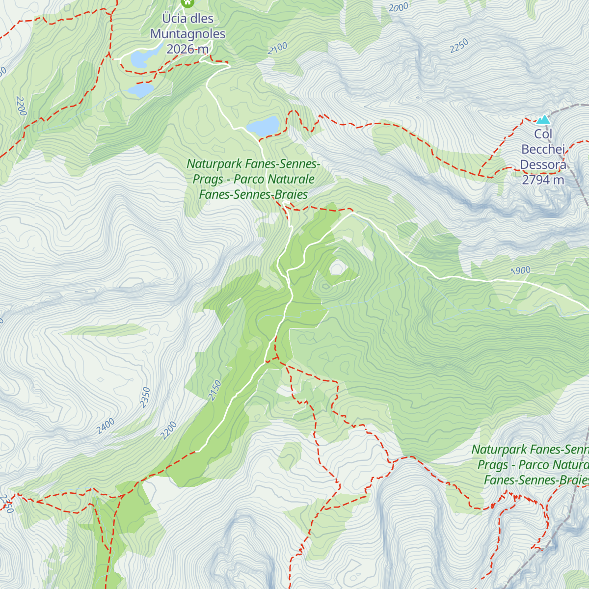 Ucia de Gran Fanes map