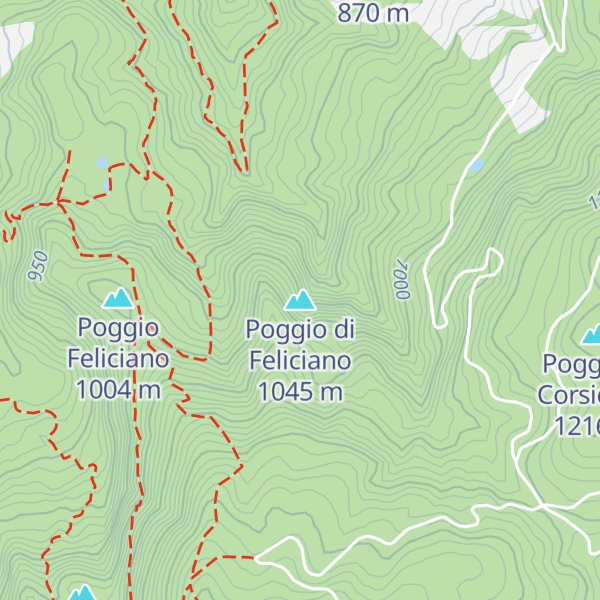 Map of Poggio di Feliciano