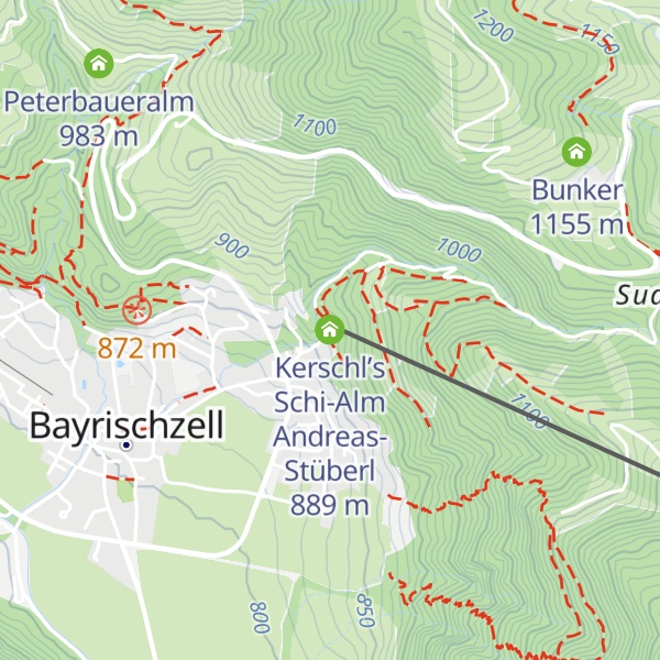 Map of Kerschl’s Schi-Alm Andreas-Stüberl