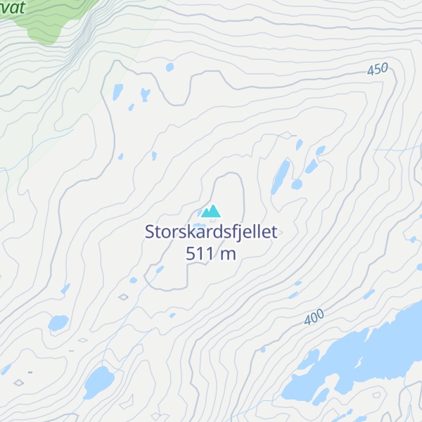 Map of Storskardsfjellet
