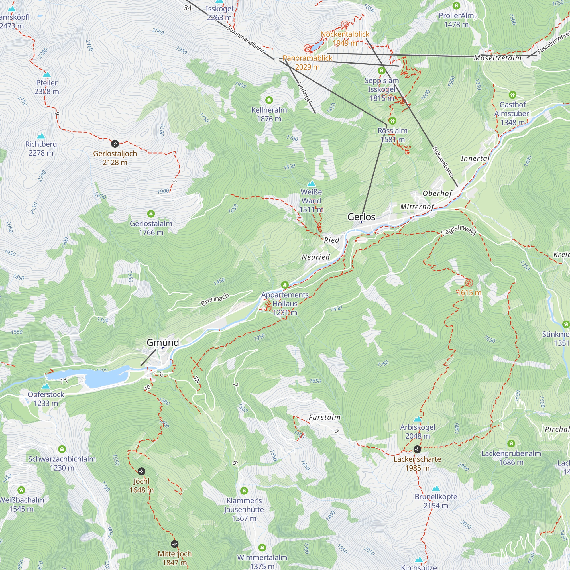 Appartements Hollaus map