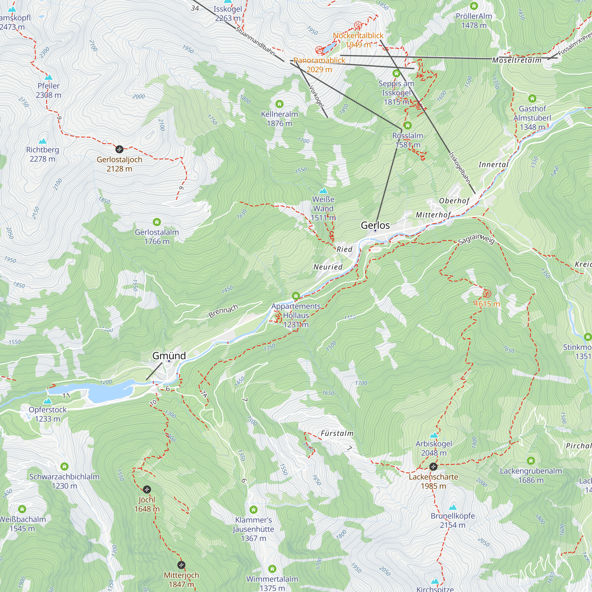 Appartements Hollaus map