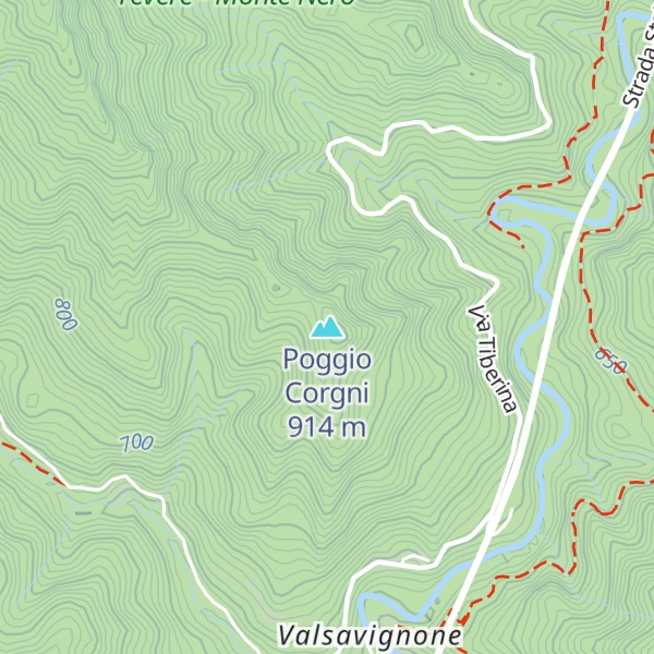 Map of Poggio Corgni