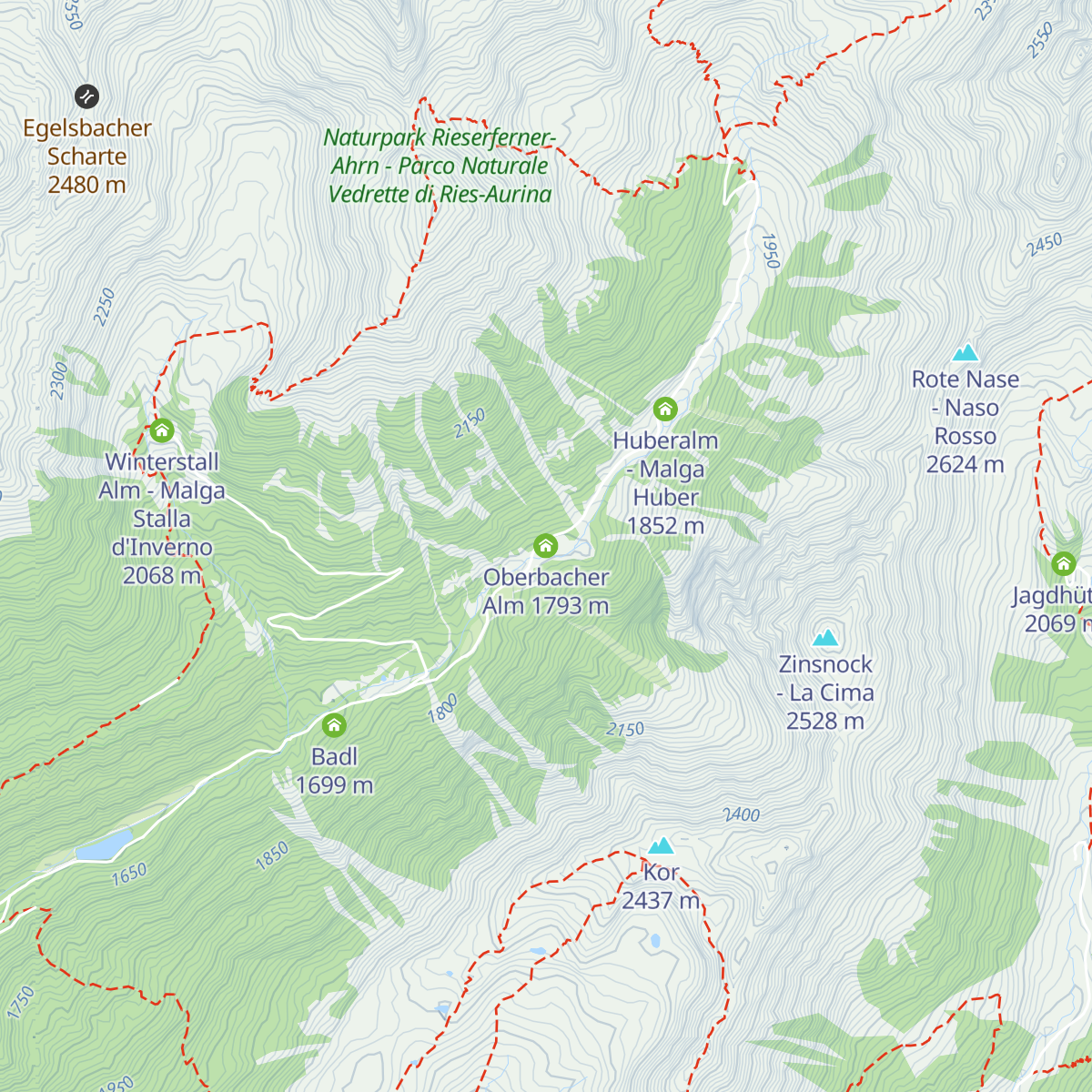 Oberbacher Alm map