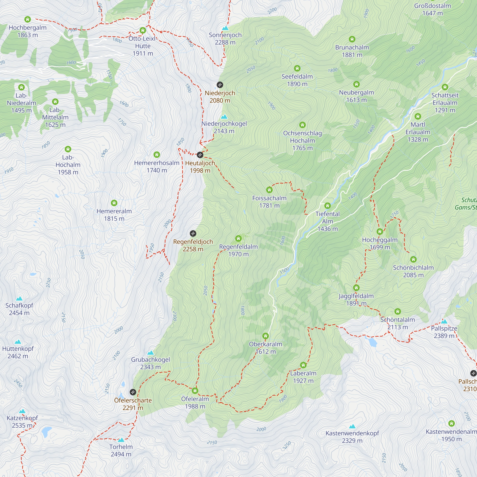 Regenfeldalm map
