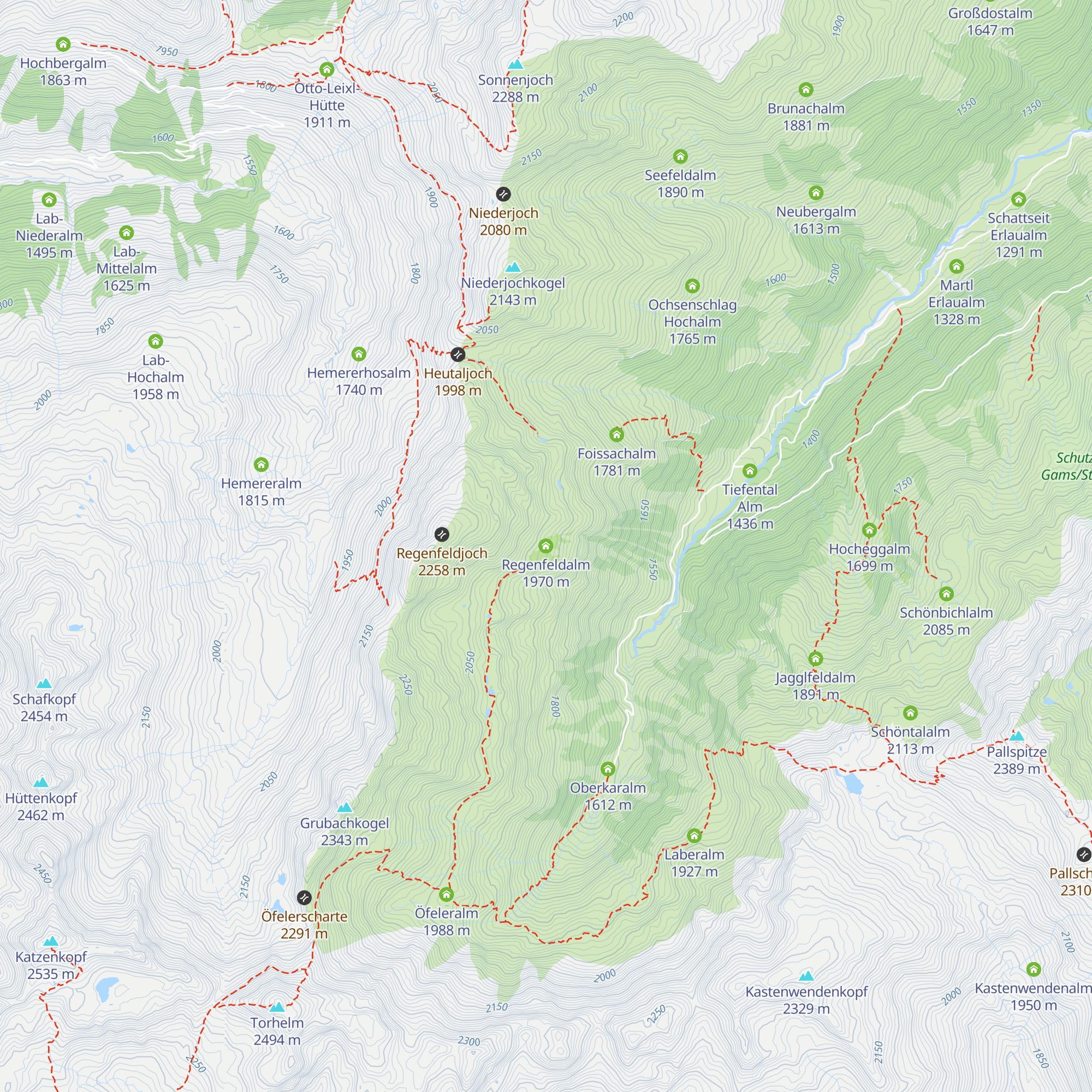 Regenfeldalm map