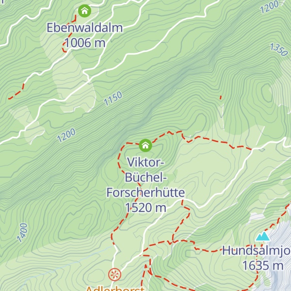 Map of Viktor-Büchel-Forscherhütte