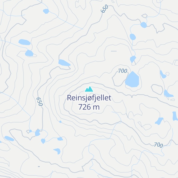 Map of Reinsjøfjellet