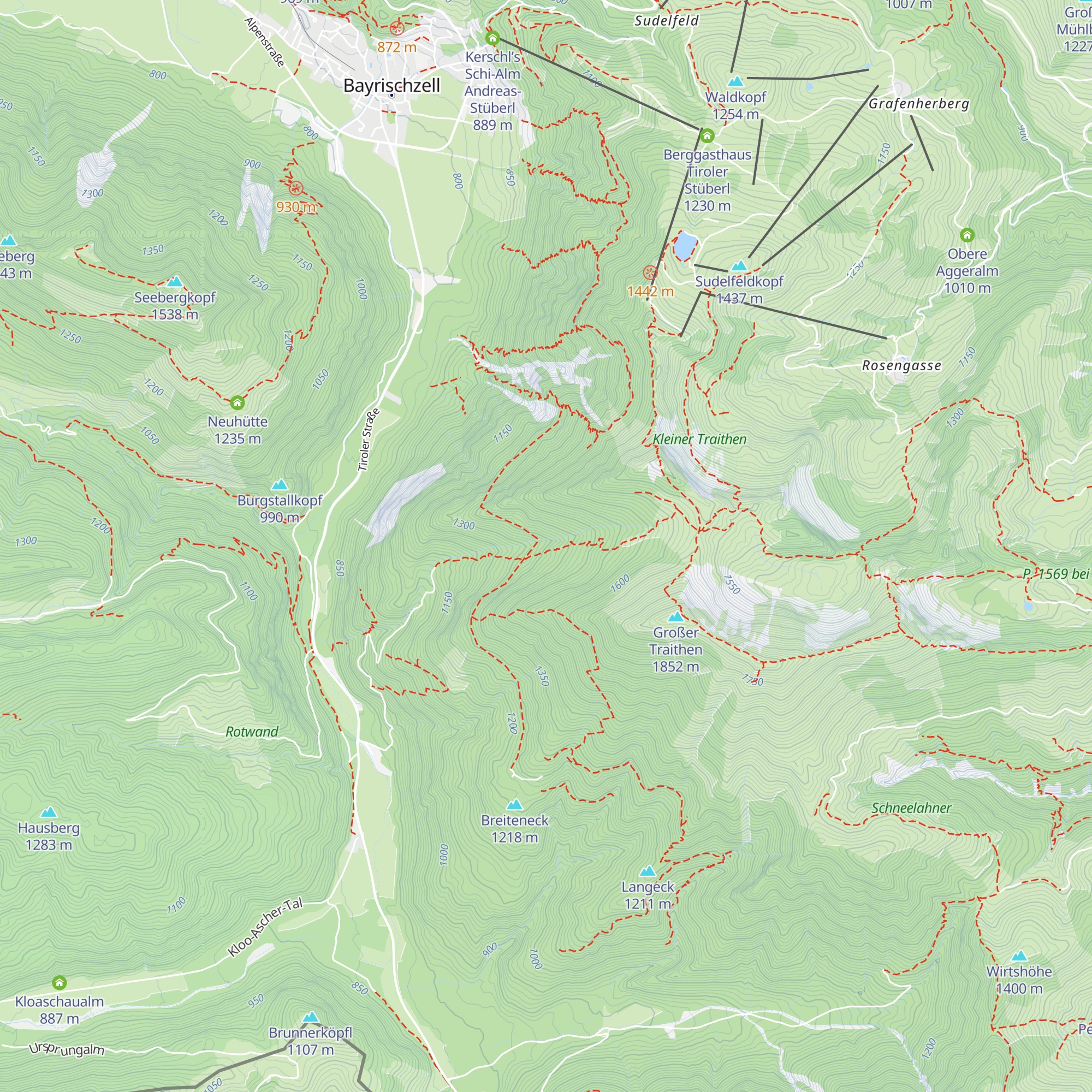 Trockenletten Dienst-Hütte map