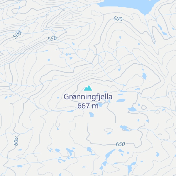 Map of Grønningfjella
