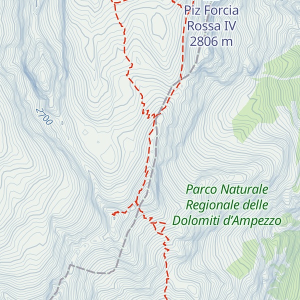 Map of Mont Ciastel - Monte Castello