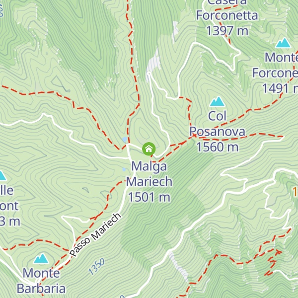 Map of Malga Mariech