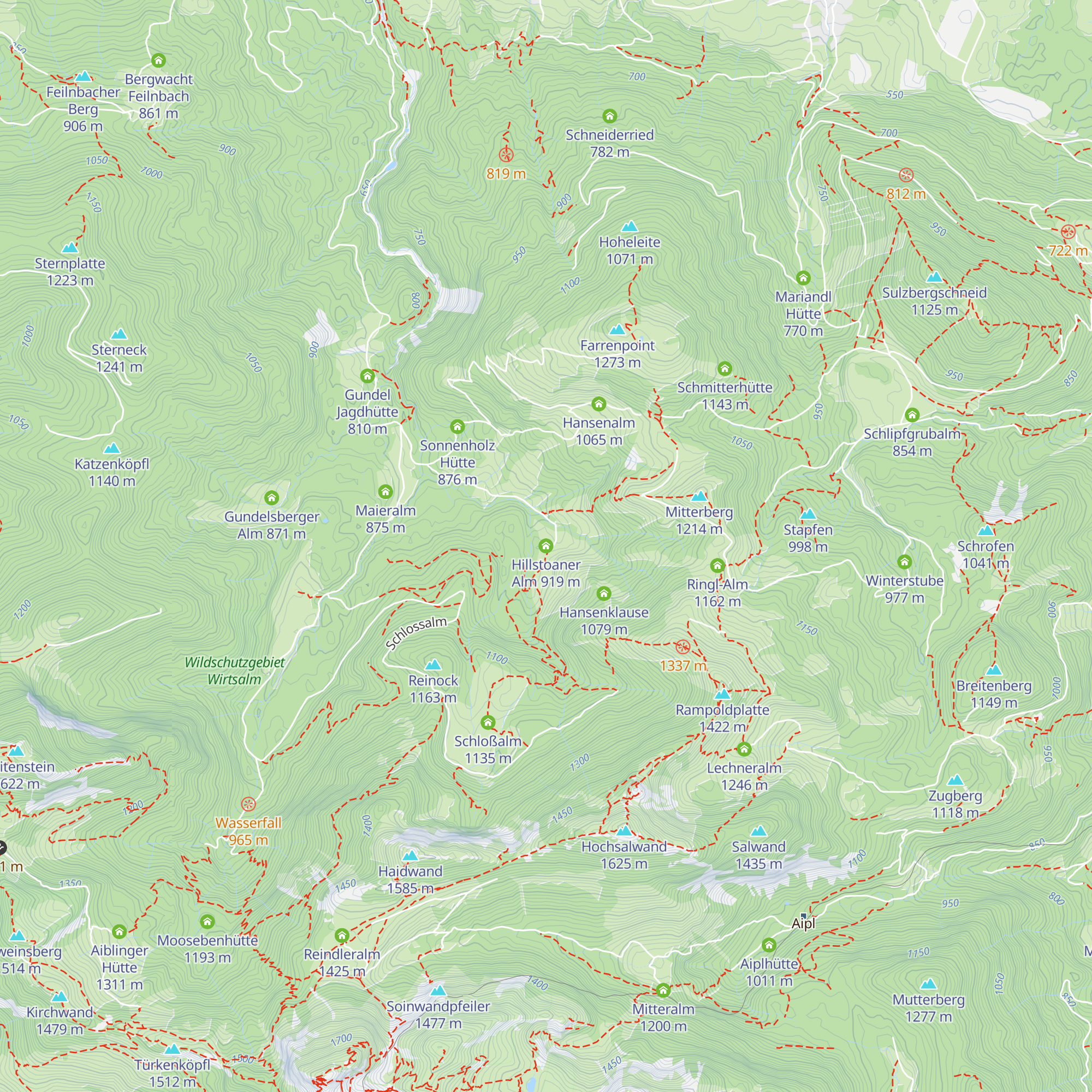 Hillstoaner Alm map