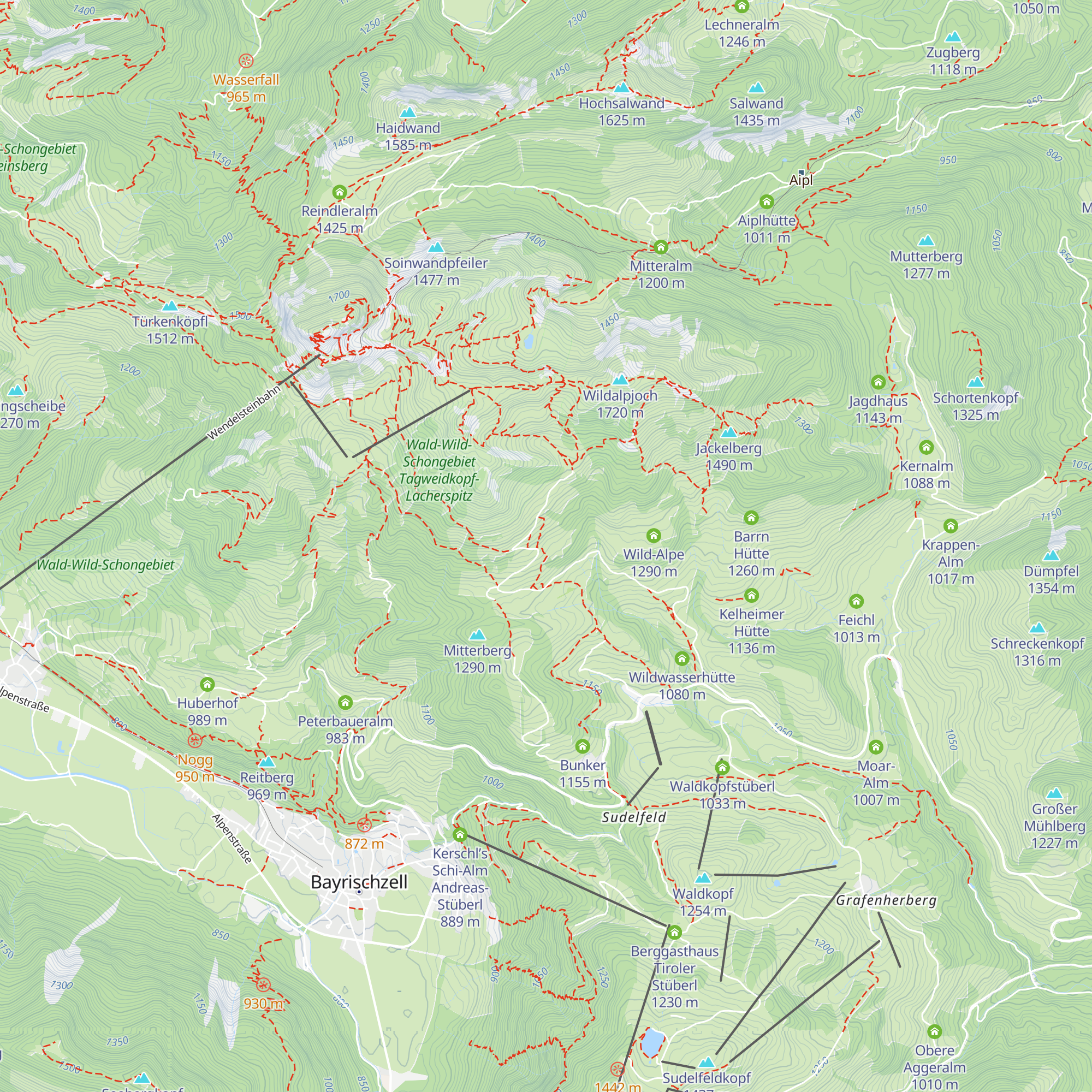 Obere Lacheralm map
