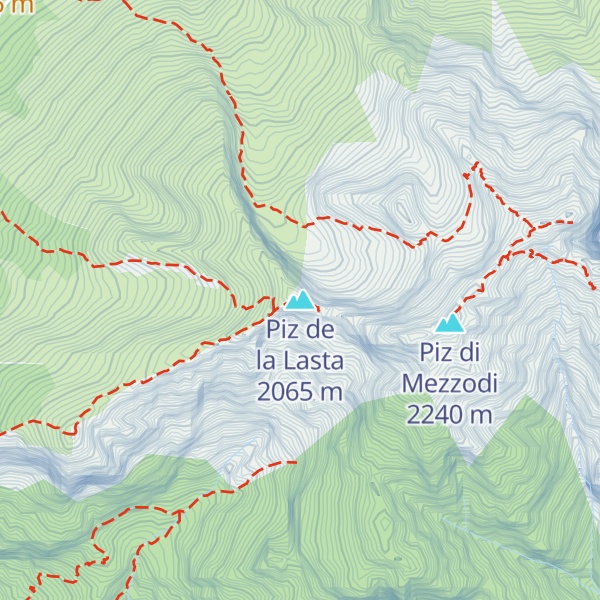 Map of Piz de la Lasta