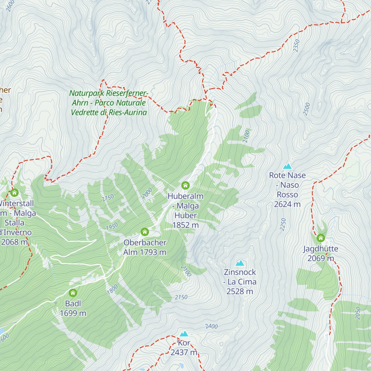 Huberalm - Malga Huber map