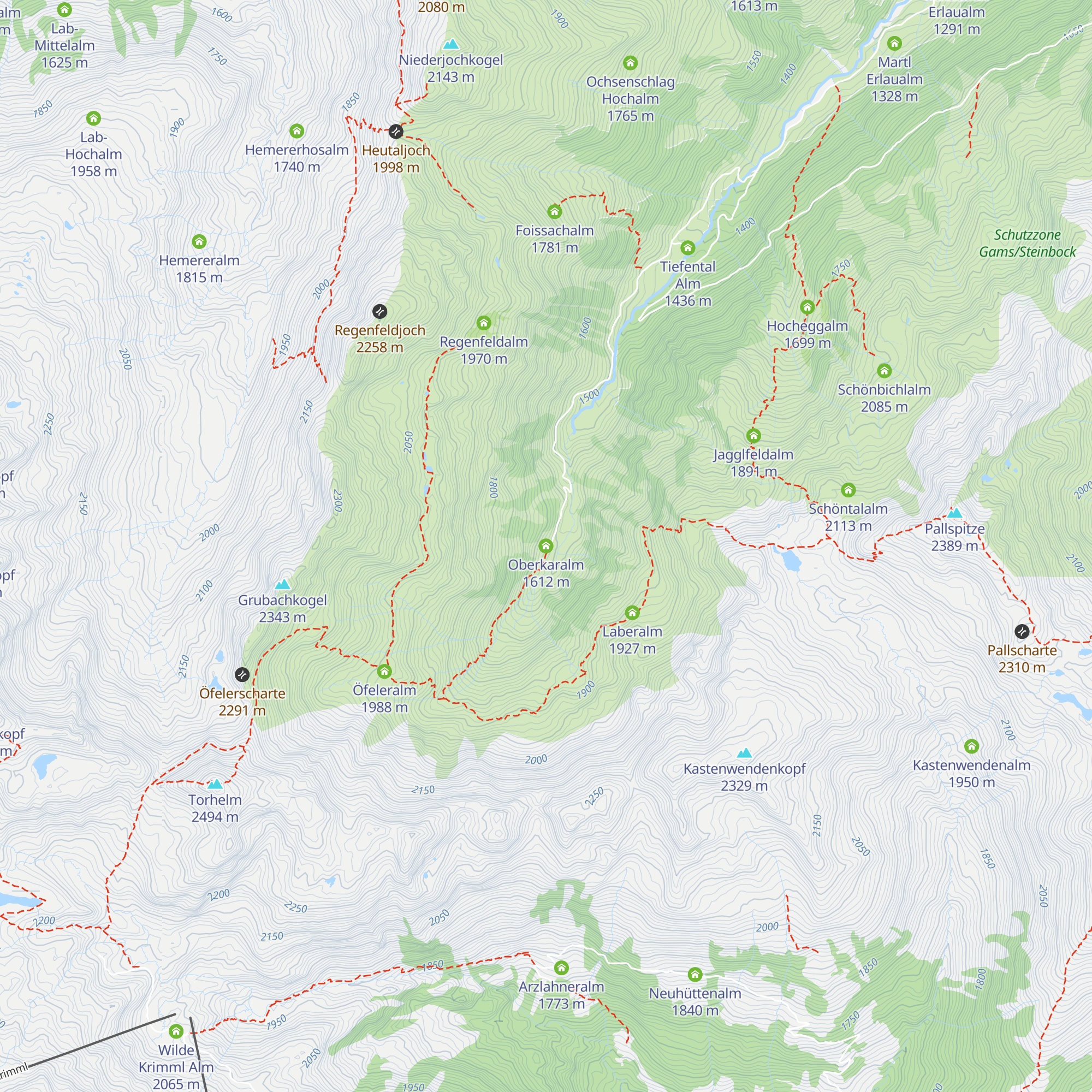 Oberkaralm map