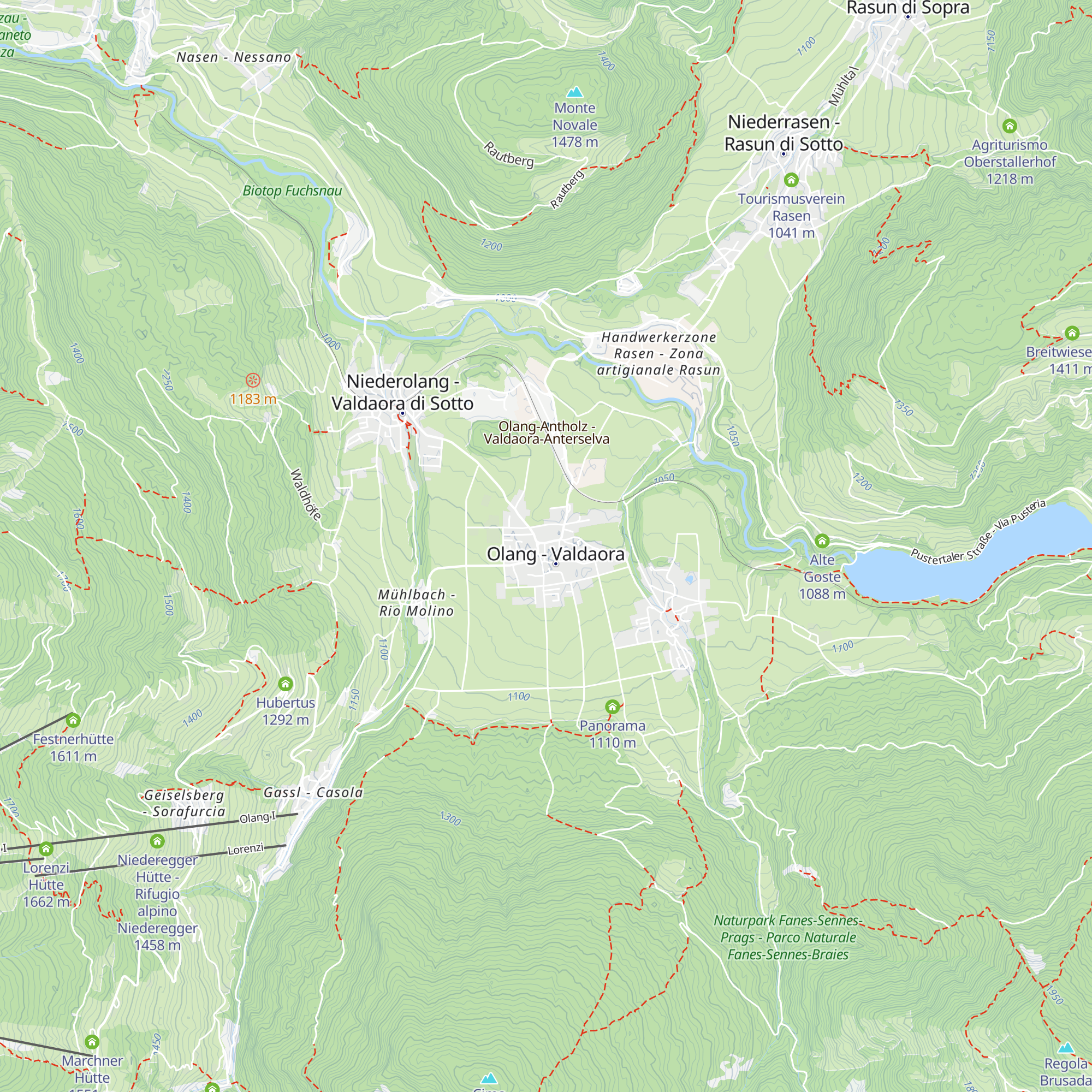 Tourist Info Olang map