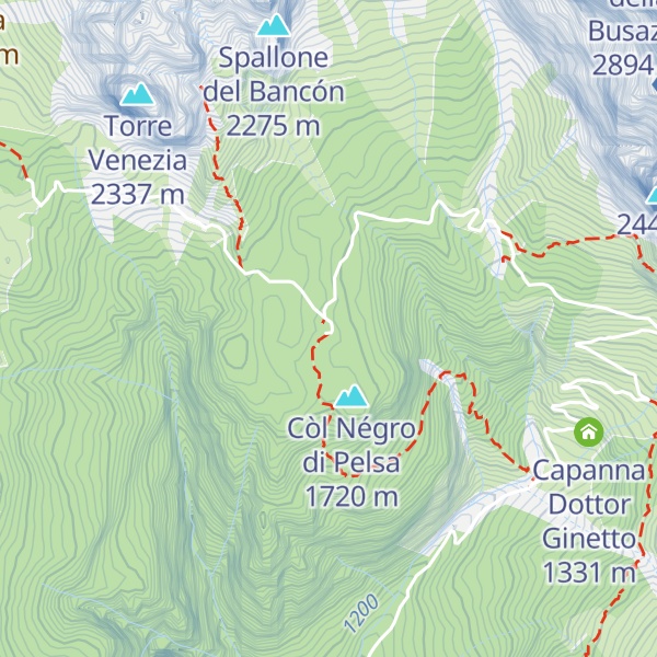 Map of Rifugio Mario Vazzoler