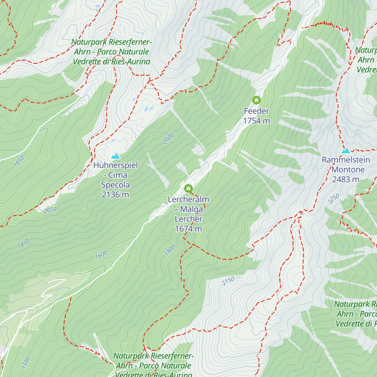 Lercheralm – Malga Lercher map