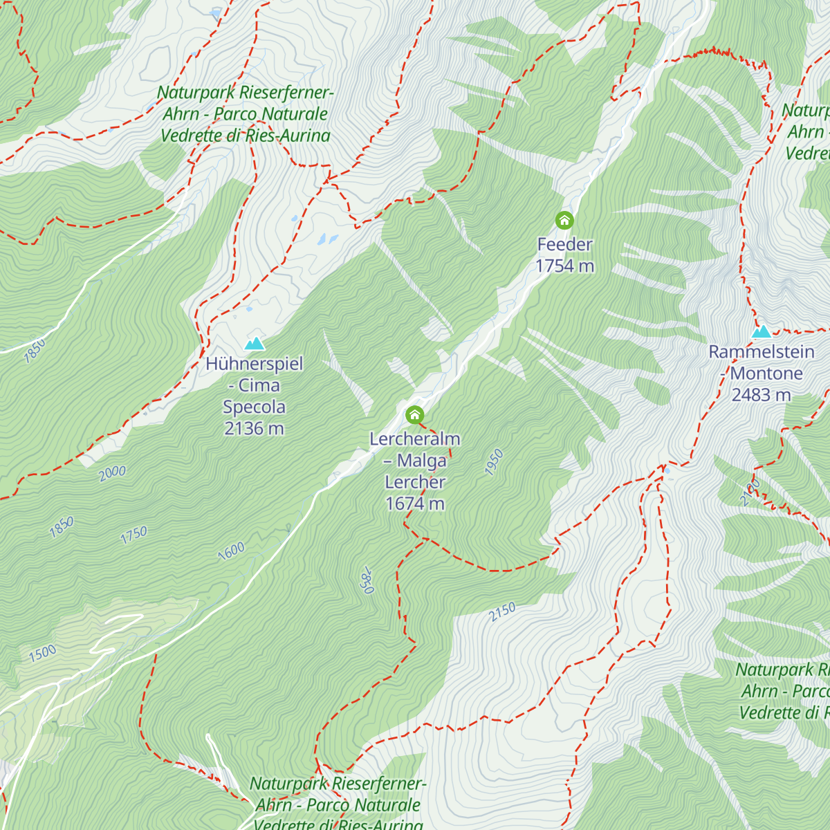 Lercheralm – Malga Lercher map