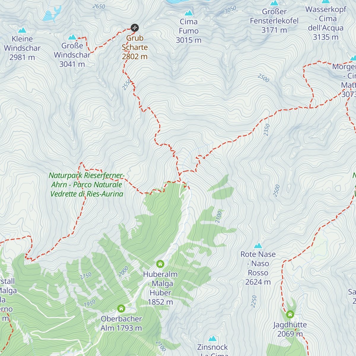 Oberwanger Alm map