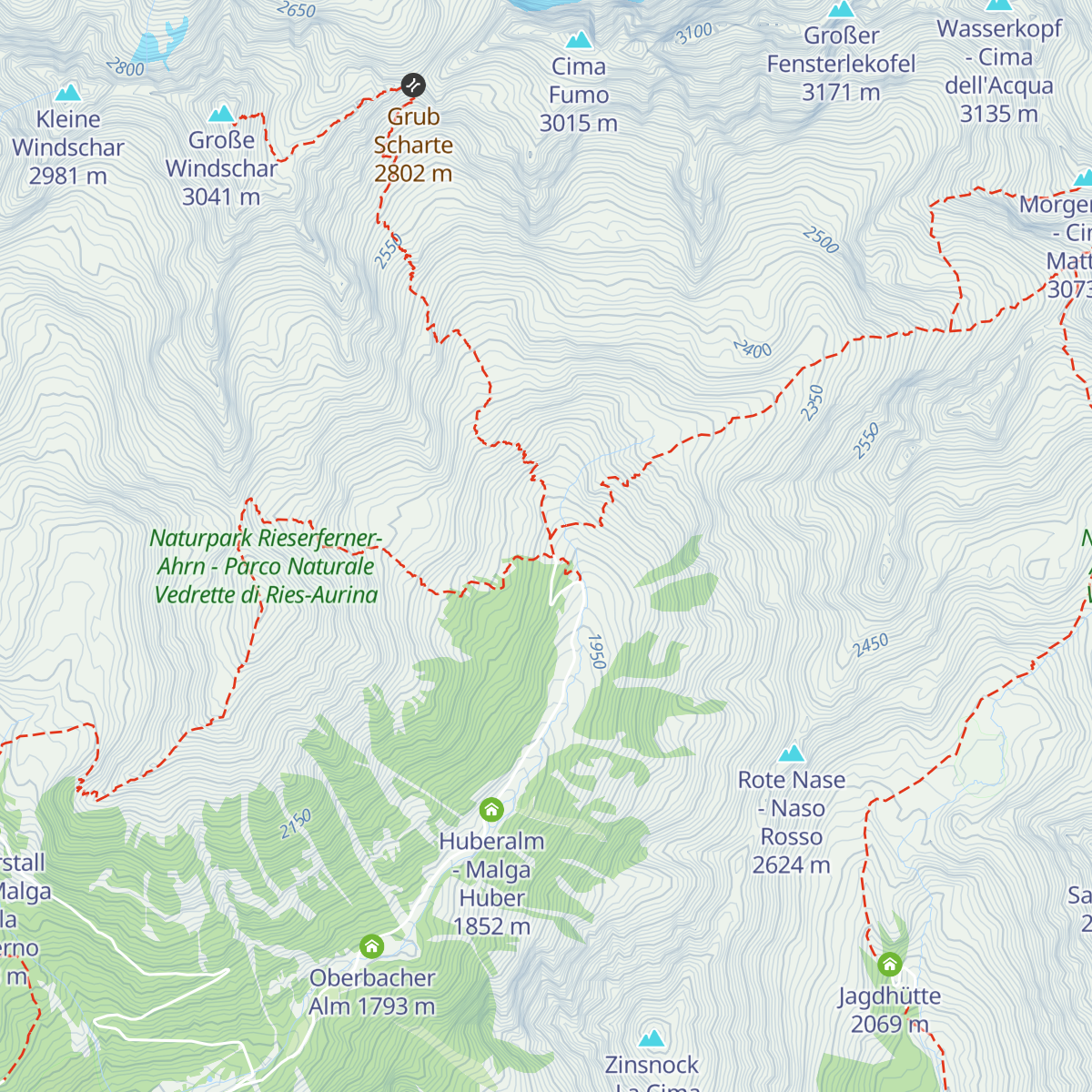 Oberwanger Alm map
