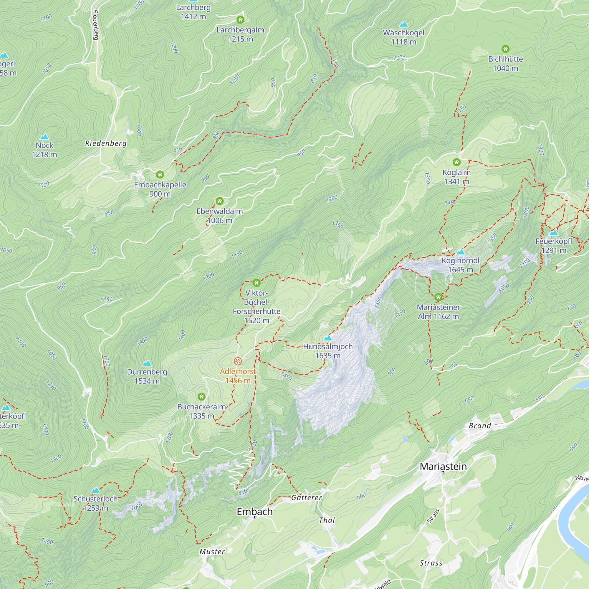 Hundsalm map