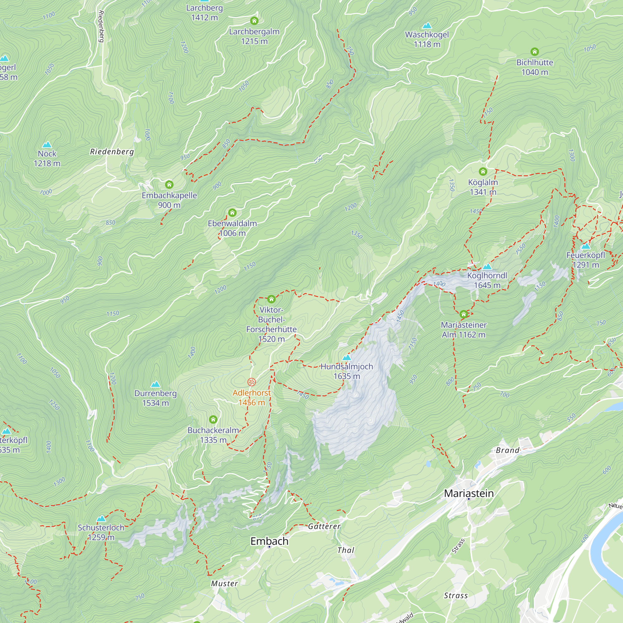 Hundsalm map