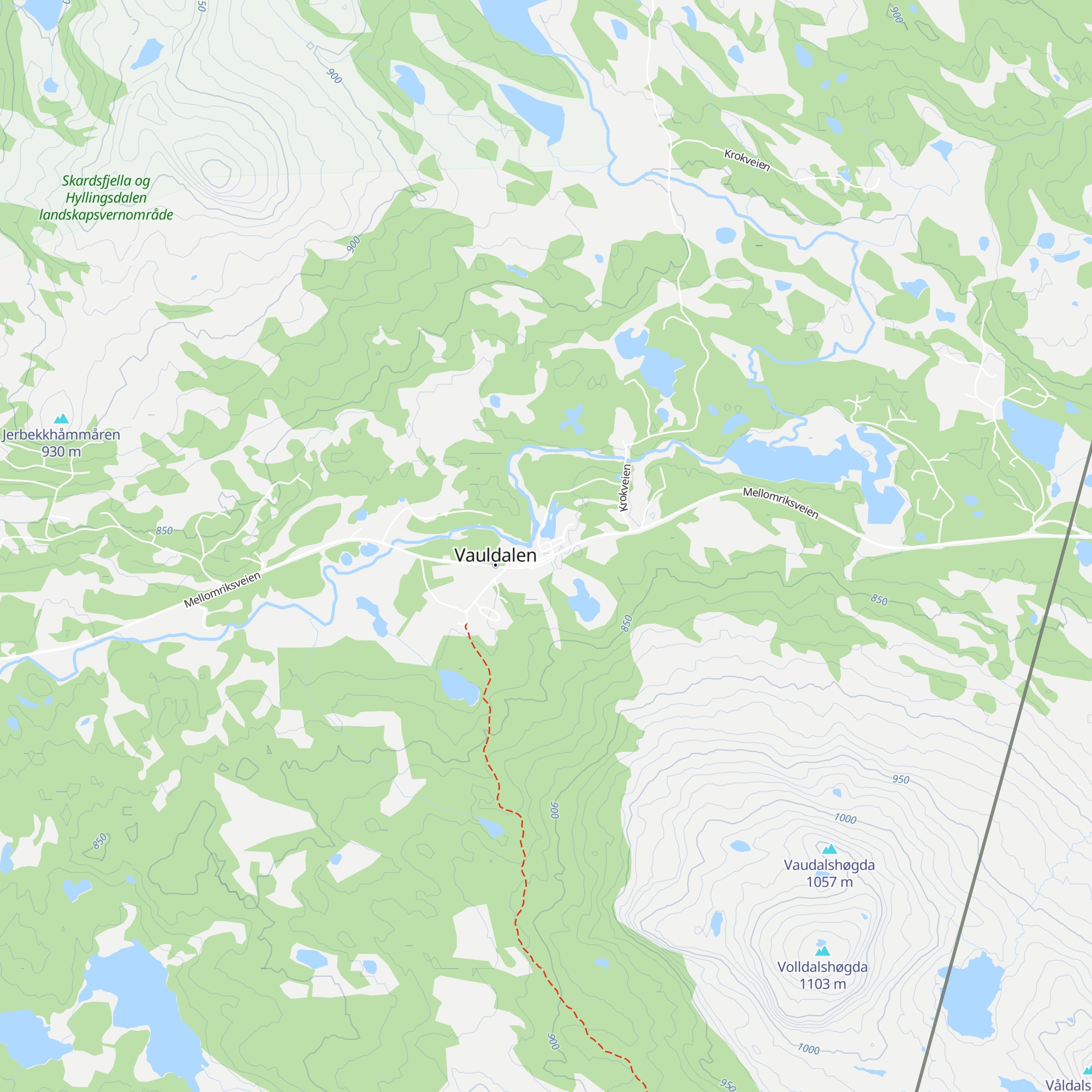 Vauldalen turiststasjon map