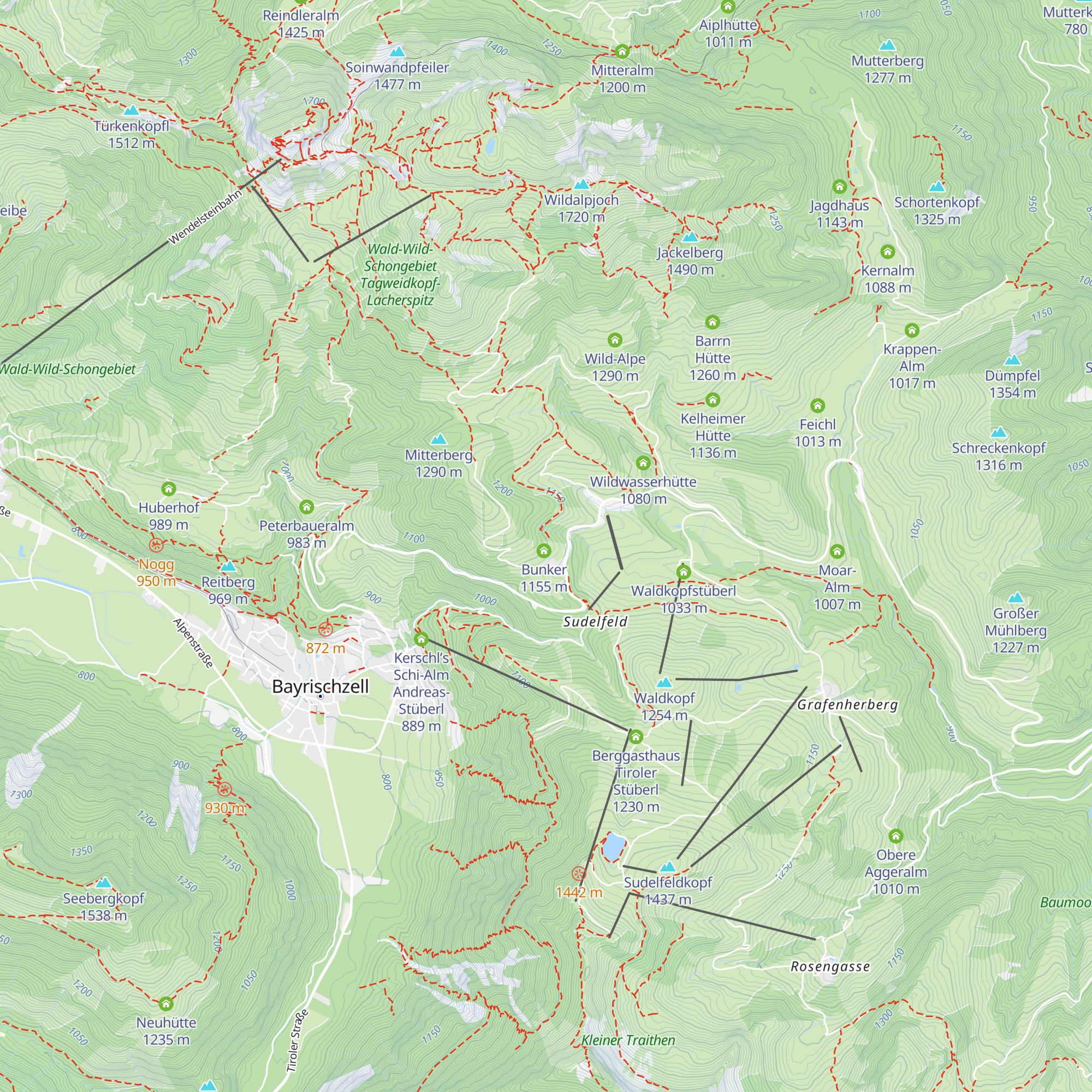 Jugendherberge Bayrischzell-Sudelfeld map