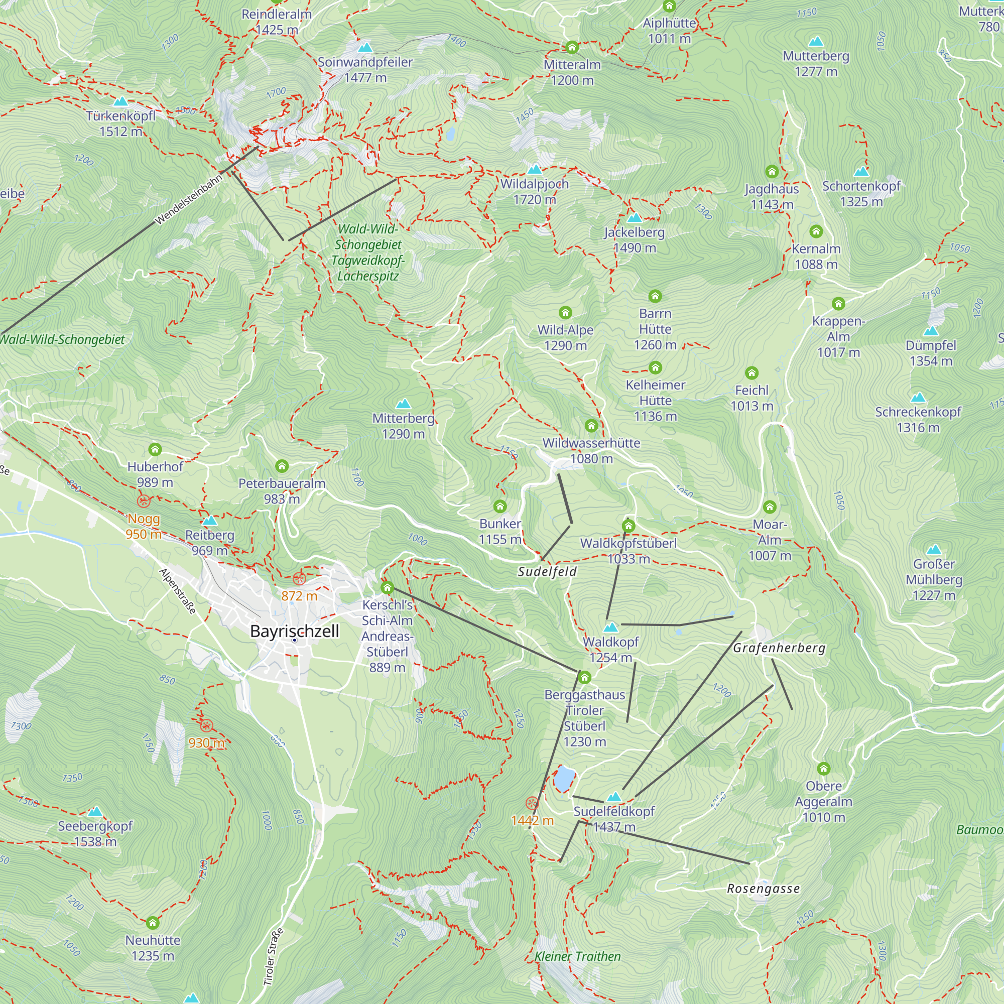 Jugendherberge Bayrischzell-Sudelfeld map