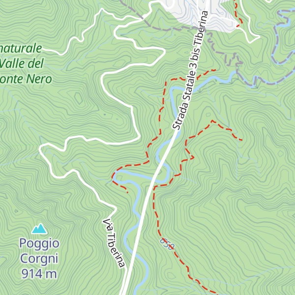 Map of Interruzione per frana (Ripa della Sposa)