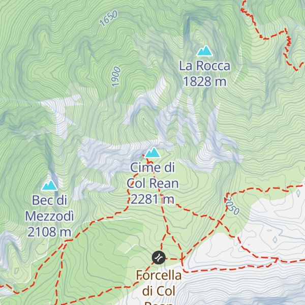 Map of Cime di Col Rean