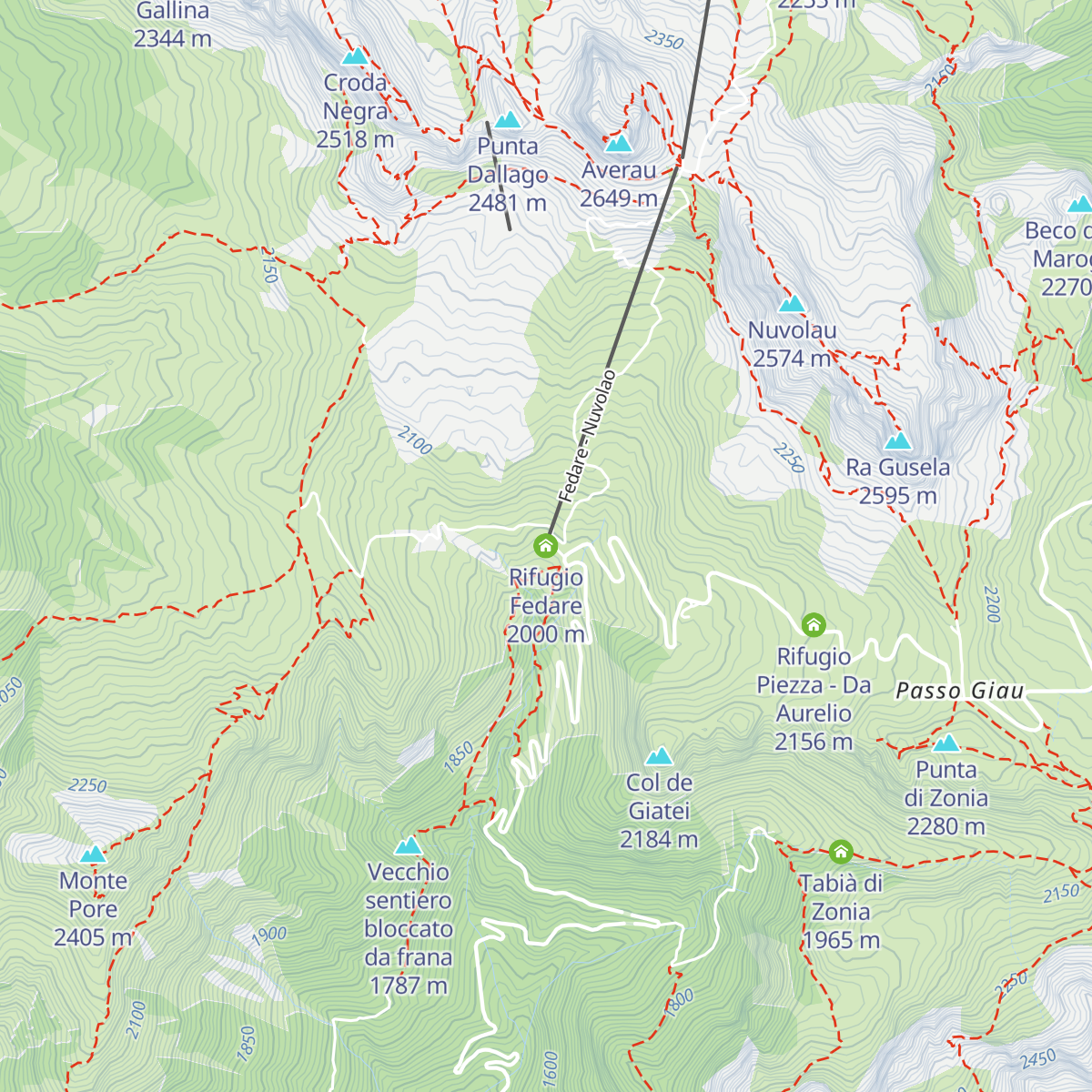 Rifugio Fedare map