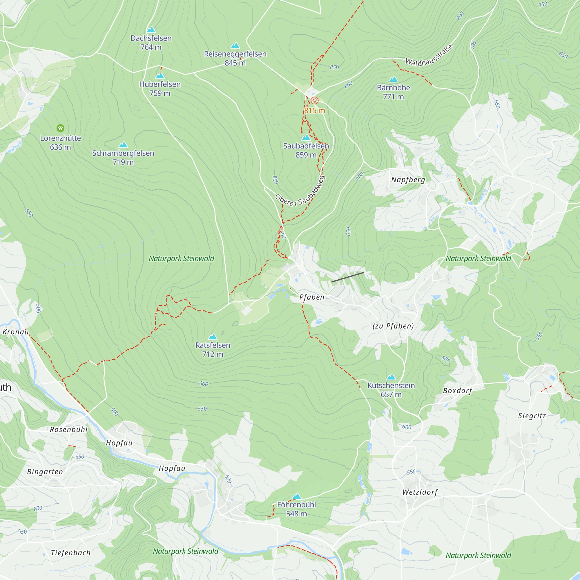 Steinwaldhütte map