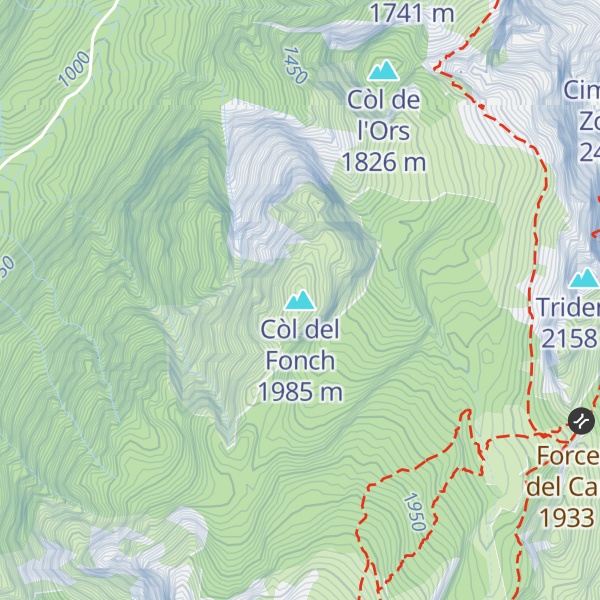 Map of Còl del Fonch