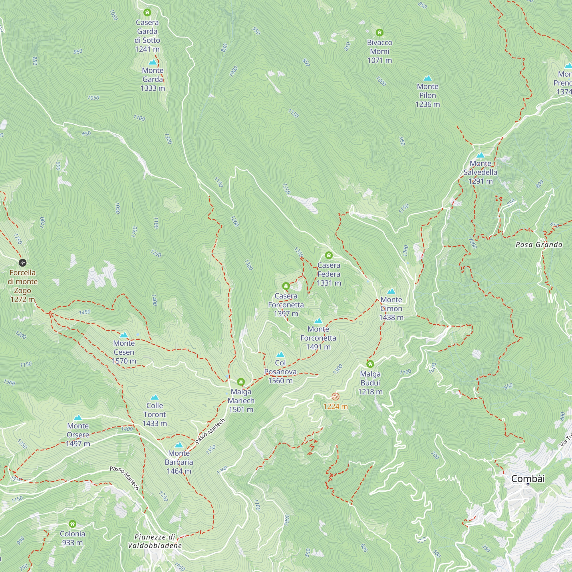 Casera Forconetta map