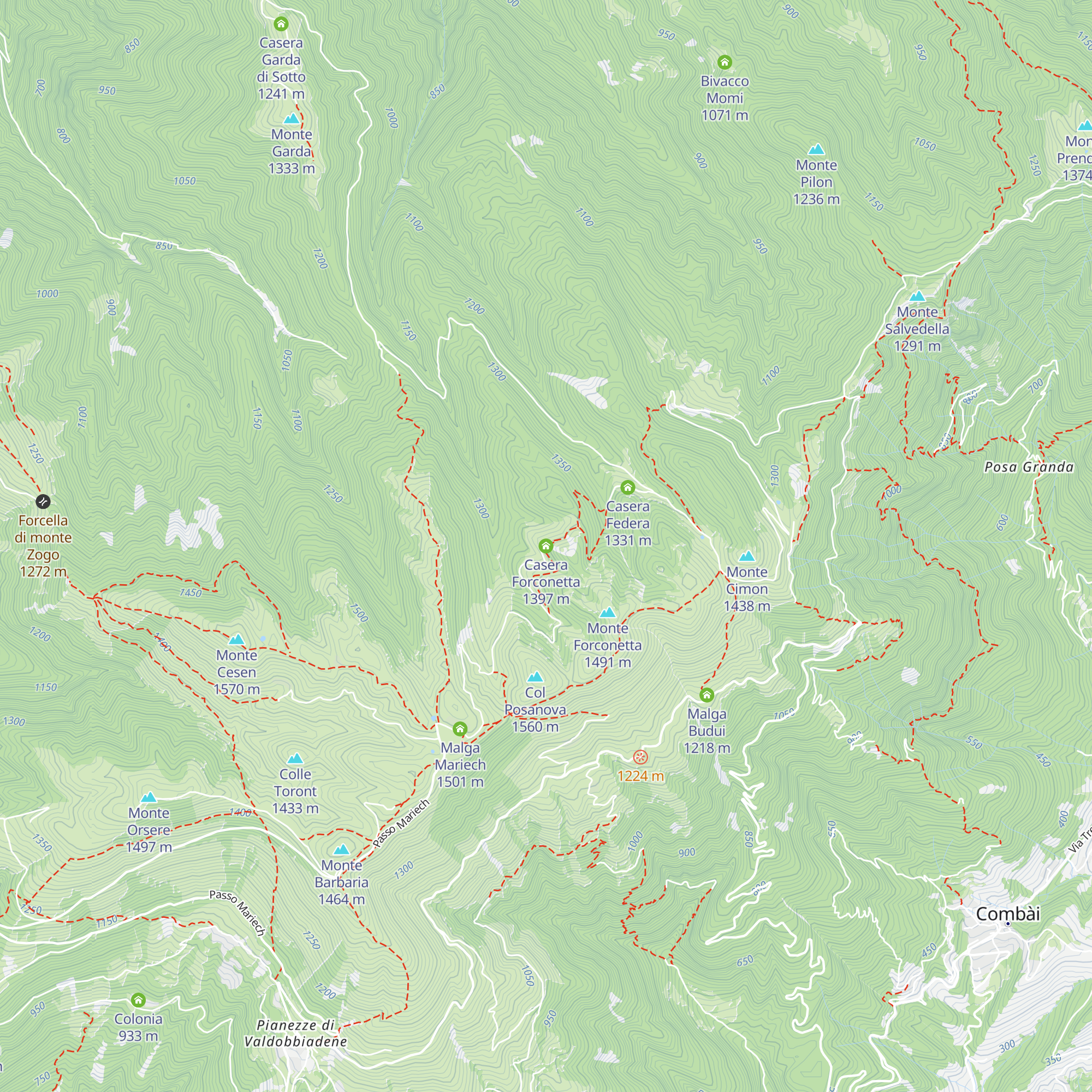 Casera Forconetta map
