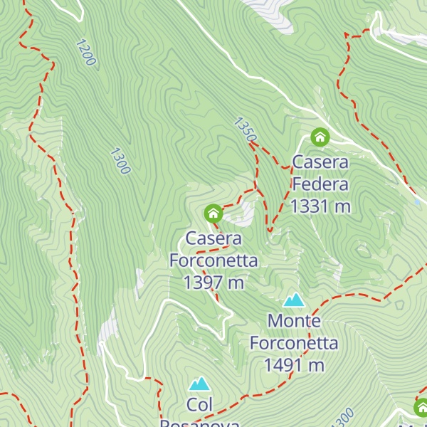 Map of Casera Forconetta