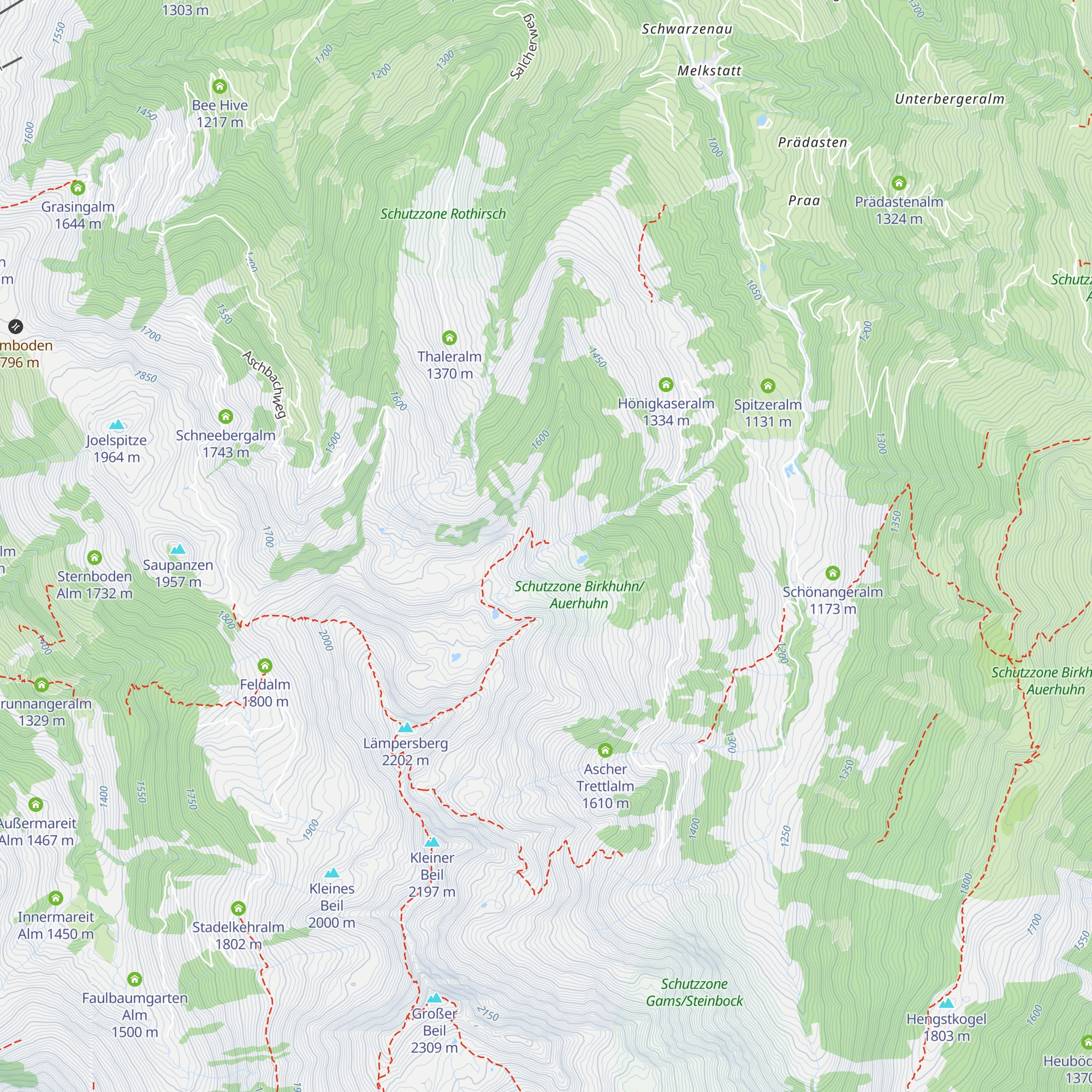 Baumgartenalm map