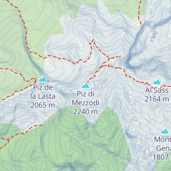 Map of Piz di Mezzodi