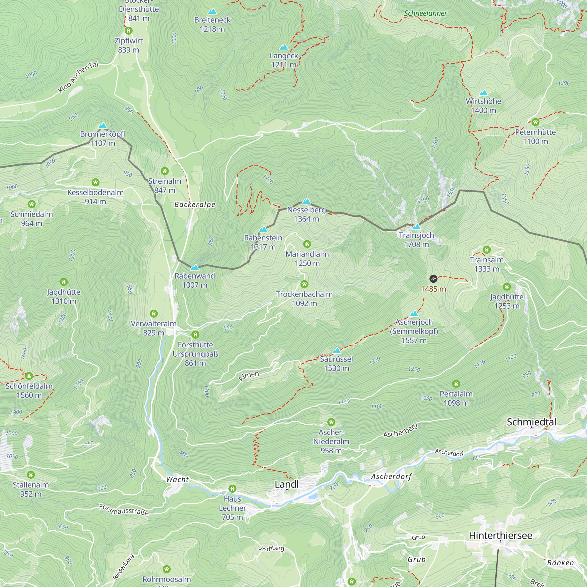 Untere Trockenbachalm map