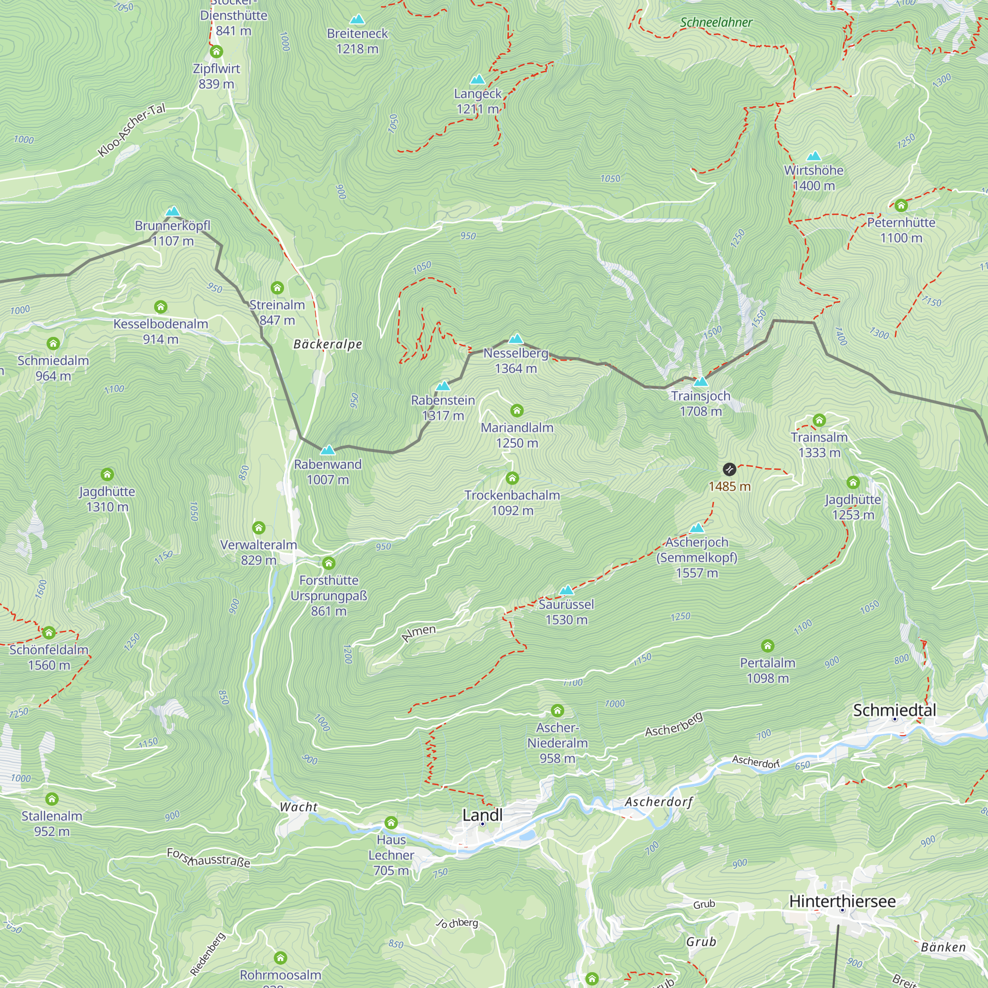 Untere Trockenbachalm map
