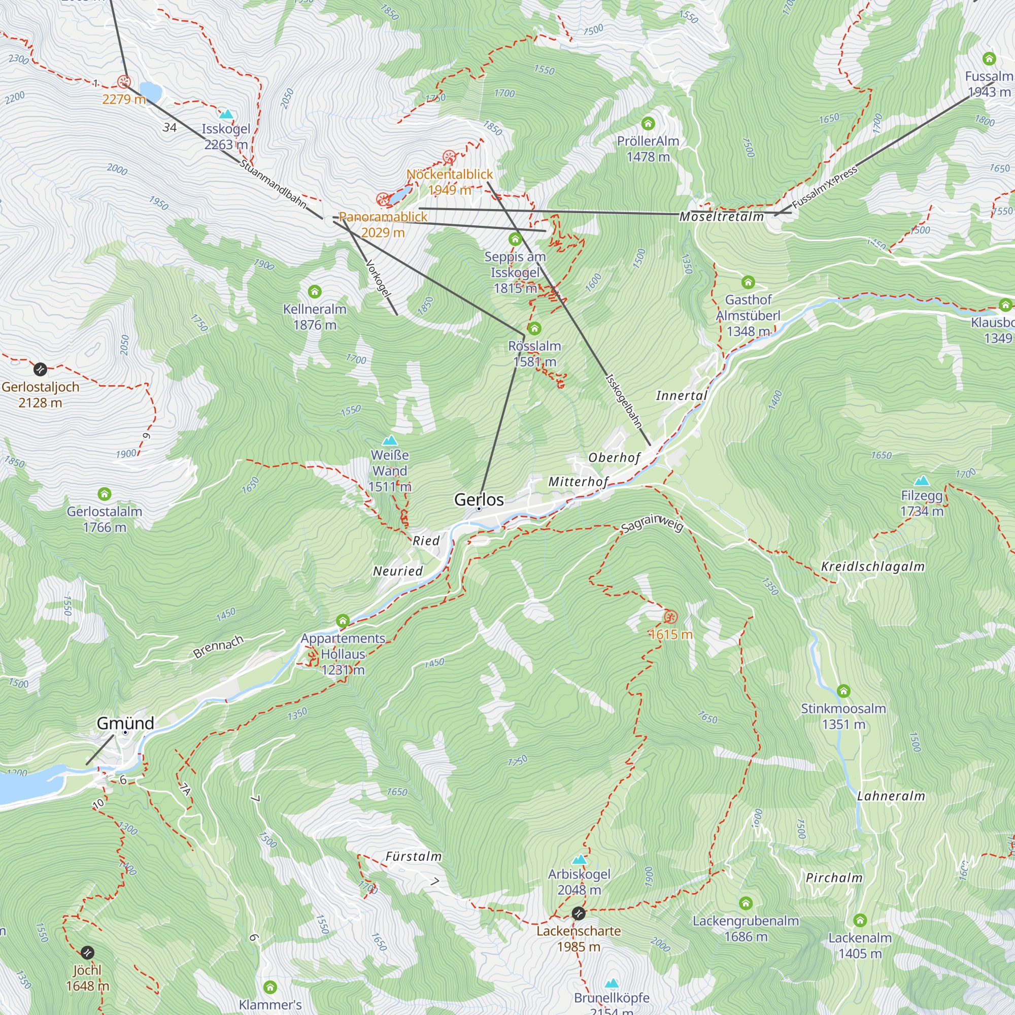 Hotel Sportalm map