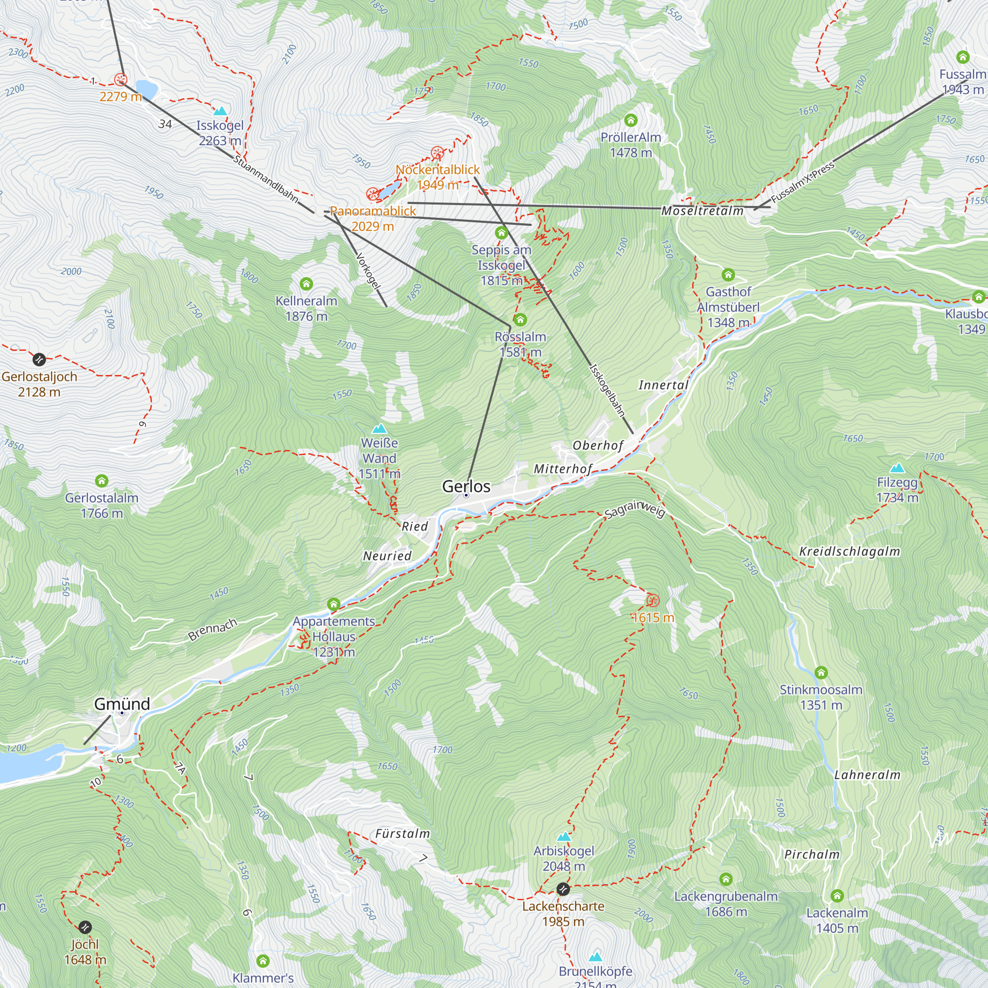 Hotel Sportalm map