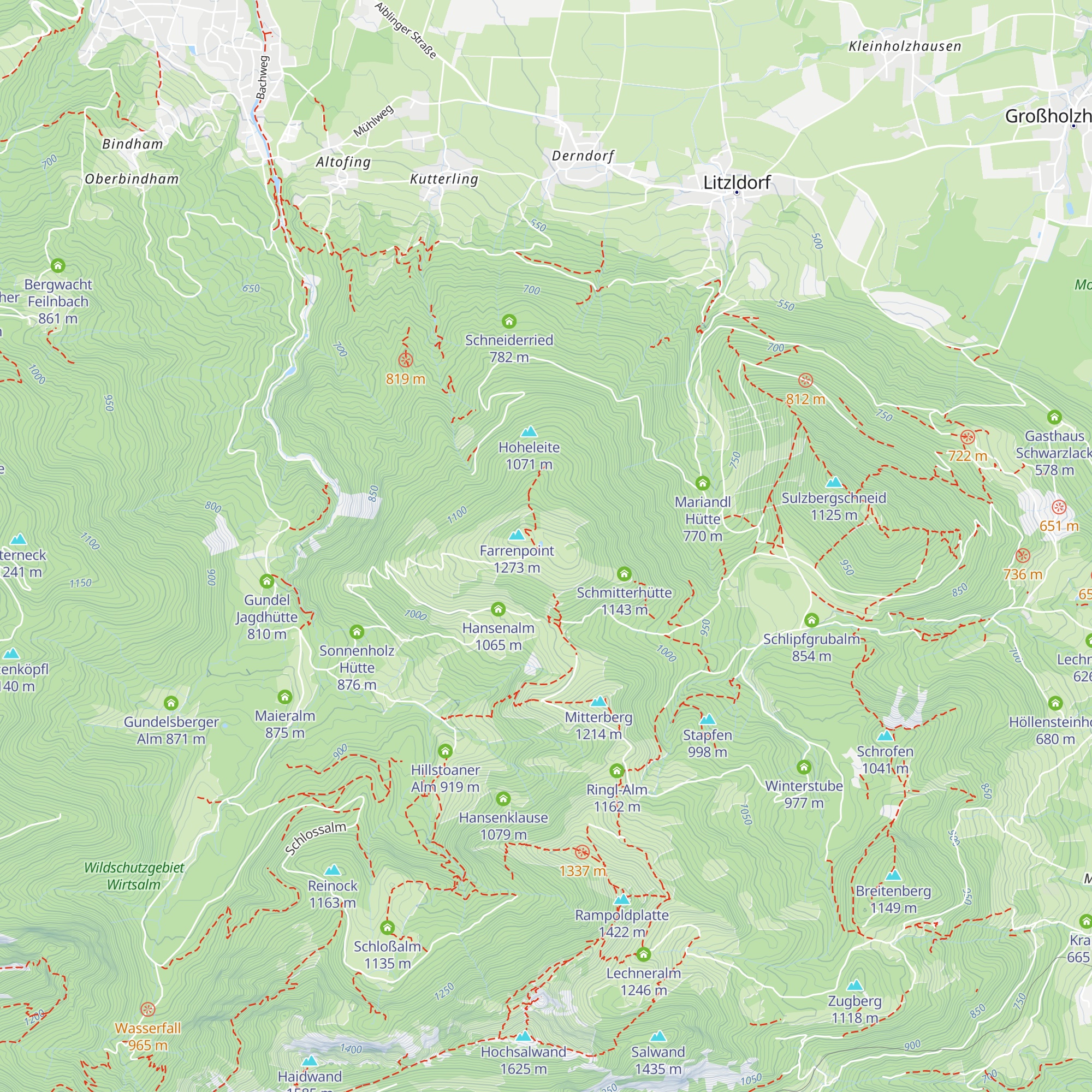 Huberalm map
